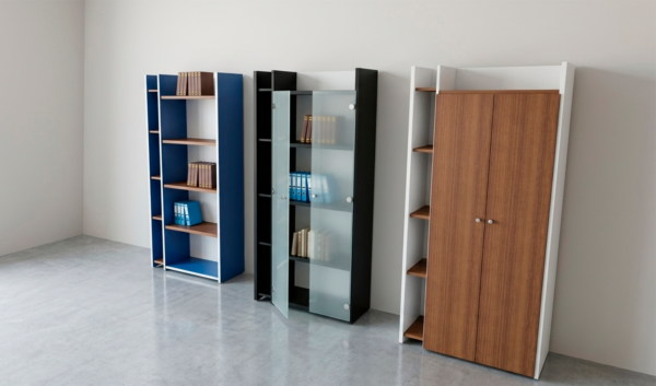 Librero de piso Weni con y sin puertas