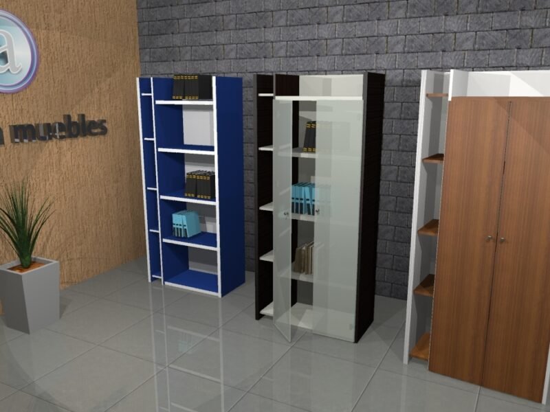 Librero de piso Weni con y sin puertas